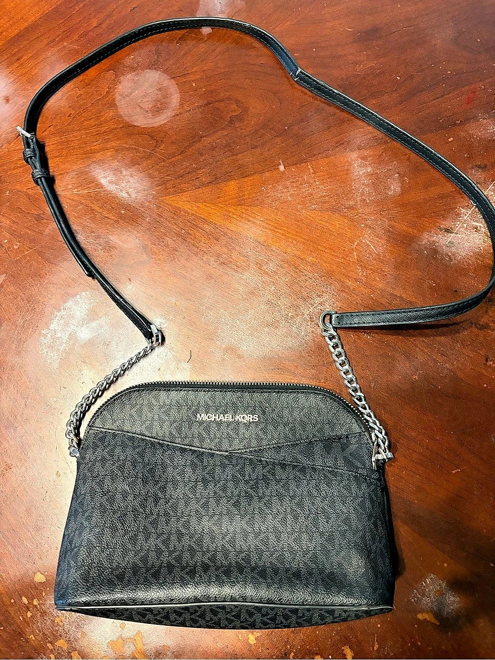 Michael Kors Jet Set Large Logo Crossbody Bag Black